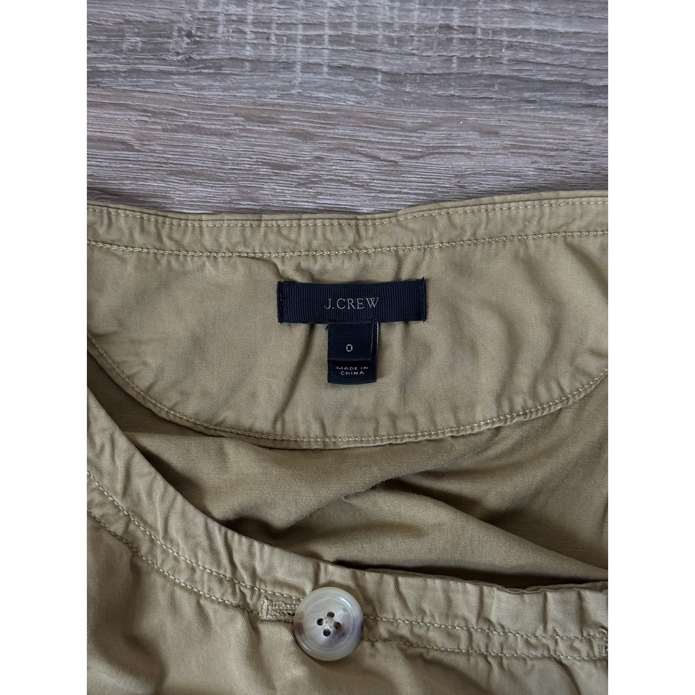 J.Crew Womens Khaki Tan Double Breasted Trench Dress‎ Sleeveless Size 0 Utility - Picture 3 of 4